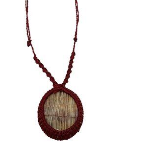 Handmade Macrame Necklace with Natural Stones and Natural Jewelry
